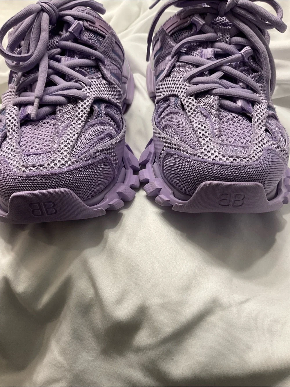 Balenciaga Women's Lilac Track Mules Style 653813 Size 38 US 8 New without Box